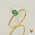 Anel em ouro 18k com esmeralda e 12 diamantes naturais - Imagem 3