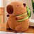 Pelúcia De Capivara E Mochilas Pequenas De Tartaruga 30cm - Imagem 3