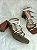 Sandalia Primavera Verao24 Caramel and White S - Imagem 1