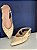 Slingback Mira Me Ilhos Gergelim Salto - Imagem 1