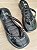 Chinelo Confort Preto Pedras Sola Alta - Imagem 1