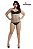 Body Modelador Plus Size Cinta Modeladora Compressão S/ Bojo Compressão Reduz Medidas Mondress 930RE Original - Imagem 1