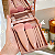 Estojo de 5 Pincéis de Maquiagem Portátil Com Espelho Cor Rosa Conjunto de Pincel Kit Bolsa Rosto - Imagem 3