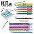 Kit Escolar CIS Escrita Colorida 16 peças Avulsas (8 spiro, 6 lumini, 1 boho, 1 stick note) - Imagem 1