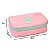 Estojo Box Puffer 100 Pen POLIBRAS Nylon Rosa Pastel - Imagem 3