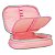Estojo Box Puffer 100 Pen POLIBRAS Nylon Rosa Pastel - Imagem 6