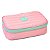 Estojo Box Puffer 100 Pen POLIBRAS Nylon Rosa Pastel - Imagem 4