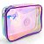 Estojo Box GG PVC Transparente Holográfico POLIBRAS 23x18x8 - Imagem 1
