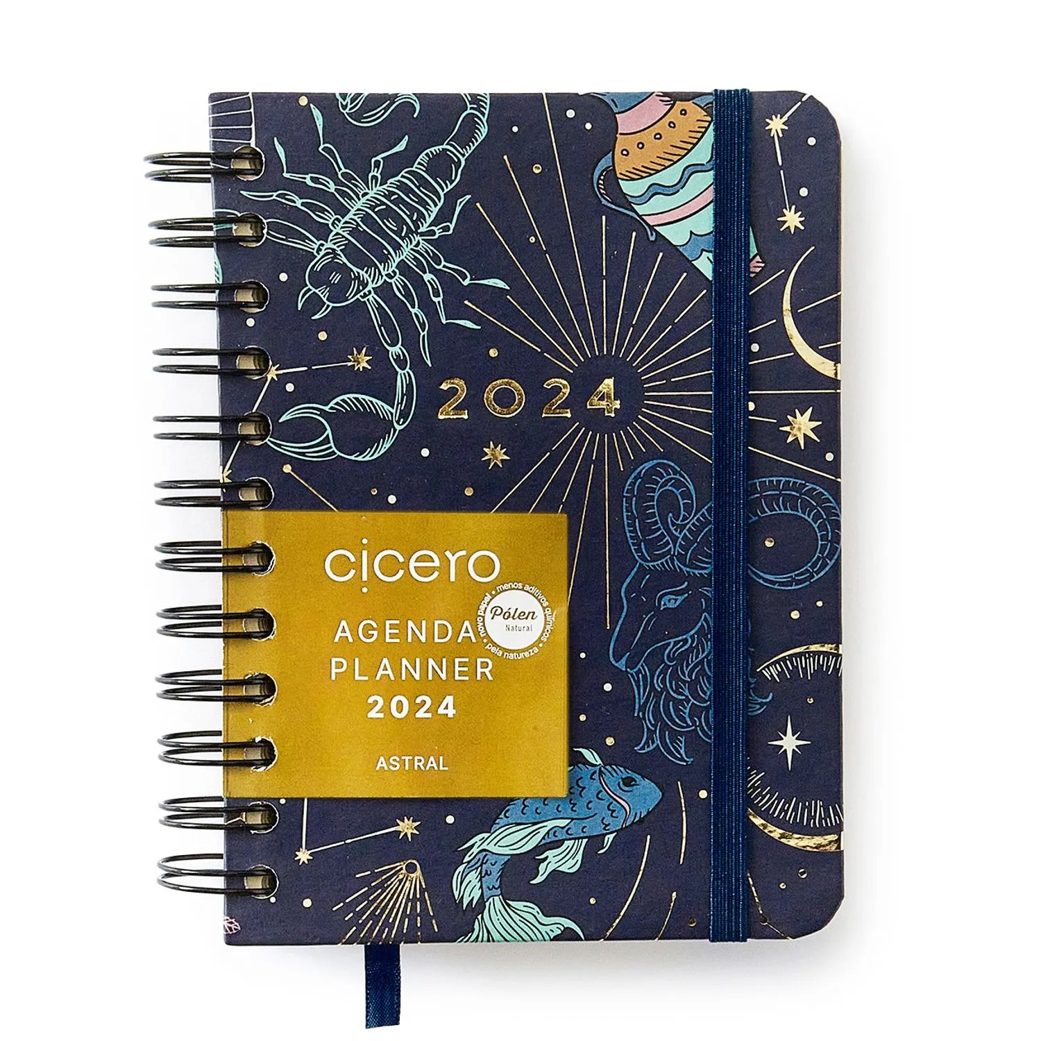 Agenda Planner 2024 Cartas Do Zodiáco Azul Cicero - Imagem 9