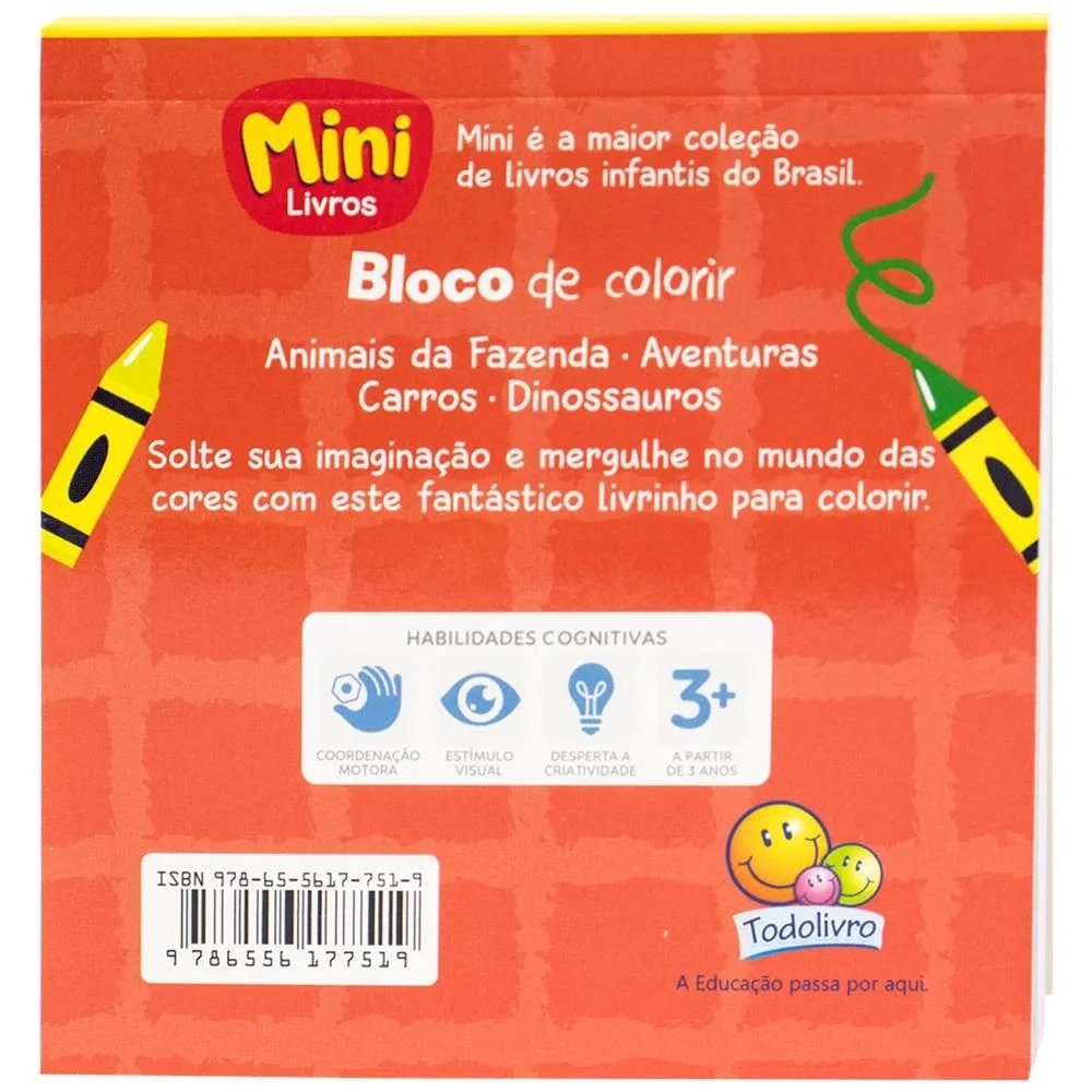Bloco De Colorir Mini Animais Da Fazenda Todolivro - Imagem 5