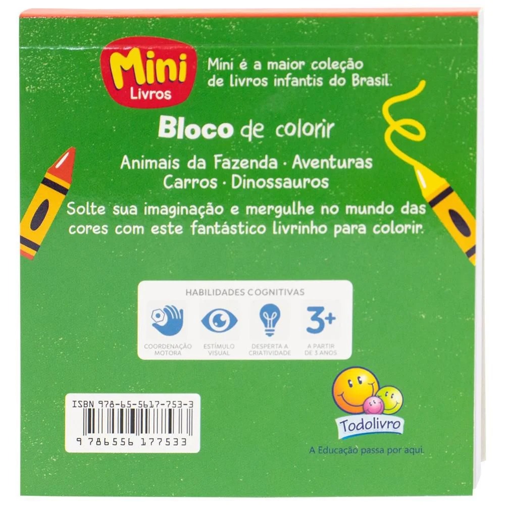 Bloco De Colorir Mini Dinossauros Todolivro - Imagem 5