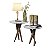 Conjunto Mesa Classic Lateral Redondo  Pés de Eucalipto Maciço - Imagem 1