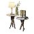 Conjunto Mesa Classic Lateral Redondo  Pés de Eucalipto Maciço - Imagem 2