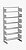 Estante para biblioteca chapa 22 1,98x0,92x0,32 - Imagem 1