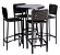 Conjunto Bistrô Slim 4 cadeiras e 1 mesa alta - Imagem 1