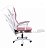 CADEIRA GAMER ROCKET ROSA COM BRANCO - Imagem 2