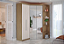 Roupeiro de Canto com Espelho Cedro com Aspen Supreme 1.87,5 x 1.41,5m - Imagem 1