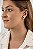 Brinco Ear Hook Dourado Texturizado Ouro 18k - Imagem 2