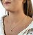 Conjunto Oval com Pedra Cor Citrino e Zircônias Folheado Ouro18K - Imagem 2