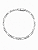Pulseira Elos 5mm Fecho Gaveta Rhodium Branco - Imagem 1