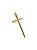 Pingente Cruz Grande Folheado Ouro18k - Imagem 2