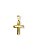 Pingente Cruz Lisa Folheado Ouro18k - Imagem 2