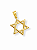 Pingente Estrela de Davi Folheado Ouro 18k - Imagem 1
