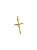 Pingente Cruz Fina Detalhado Folheado Ouro18k - Imagem 1