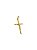 Pingente Cruz Fina Detalhado Folheado Ouro18k - Imagem 2
