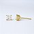 Ponto de Luz Mini Quadrado Zircônia Ouro 18k - Imagem 3