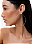 Brinco Argola Grande Fina 8 cm Rhodium Branco - Imagem 2