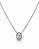 Colar Ponto de Luz Oval Zircônia Rhodium Branco - Imagem 1