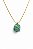 Colar Quartzo Verde Bruto Pedra Natural Ouro 18k - Imagem 1