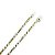 Corrente Masculina Elos 3x3 3mm Folheado em Ouro 18k - Imagem 2