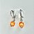 Argola Clique Pingente Tangerina Rhodium Branco - Imagem 3