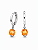 Argola Clique Pingente Tangerina Rhodium Branco - Imagem 1