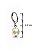 Brinco Argola Clique Pingente Pérola Rhodium Branco - Imagem 3