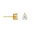 Brinco Gota Zircônia 8mm Ouro 18K - Imagem 1