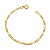 Pulseira Infantil Elos 2mm Ouro - Imagem 1