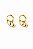 Brinco Argola Clique Pingentes Gota Ouro 18k - Imagem 1