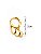 Brinco Argola Clique Pingentes Gota Ouro 18k - Imagem 3