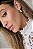 Brinco Argola Clique Pingentes Gota Rhodium Branco - Imagem 2