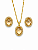 Conjunto Oval Citrino Ouro - Imagem 1