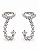 Brinco Chain Diamond Rhodium Branco - Imagem 1