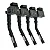 Kit 4 Bobinas Ignição Motor Mercedes GLC300 GLC400 GLE400 2023 2024 2025 A2549060500 - Imagem 3