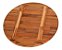 Tábua De Corte Para Pizza Em Madeira Teca com Marcações e Com Carretilha Oeste Wood 40cm - Imagem 2