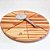 Tábua De Corte Para Pizza Em Madeira Teca com Marcações e Com Carretilha Oeste Wood 40cm - Imagem 5