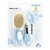 KIT HIGIENE C/CERDAS  NATURAIS 5 PECAS UNISSEX  PIMPOLHO CINZA - Imagem 4