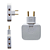 Adaptador de tomada 4,8 mm entrada 2 pinos 16 A universal - Imagem 2