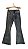 $74,90 CALÇA FLARE BLACK MARMORIZADA / GRADE: 36/1 38/2 40/3 42/2 44/2 46/1= 11 PEÇAS - Imagem 1
